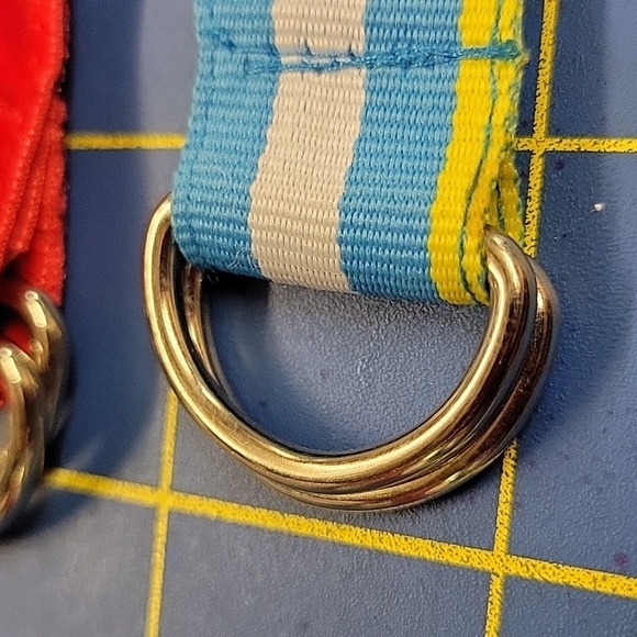 Grosgrain Ribbon Bracelet 9" x 7/8" w Silver Buckle 1990s Vintage Set of 10 - Picture 2 of 5